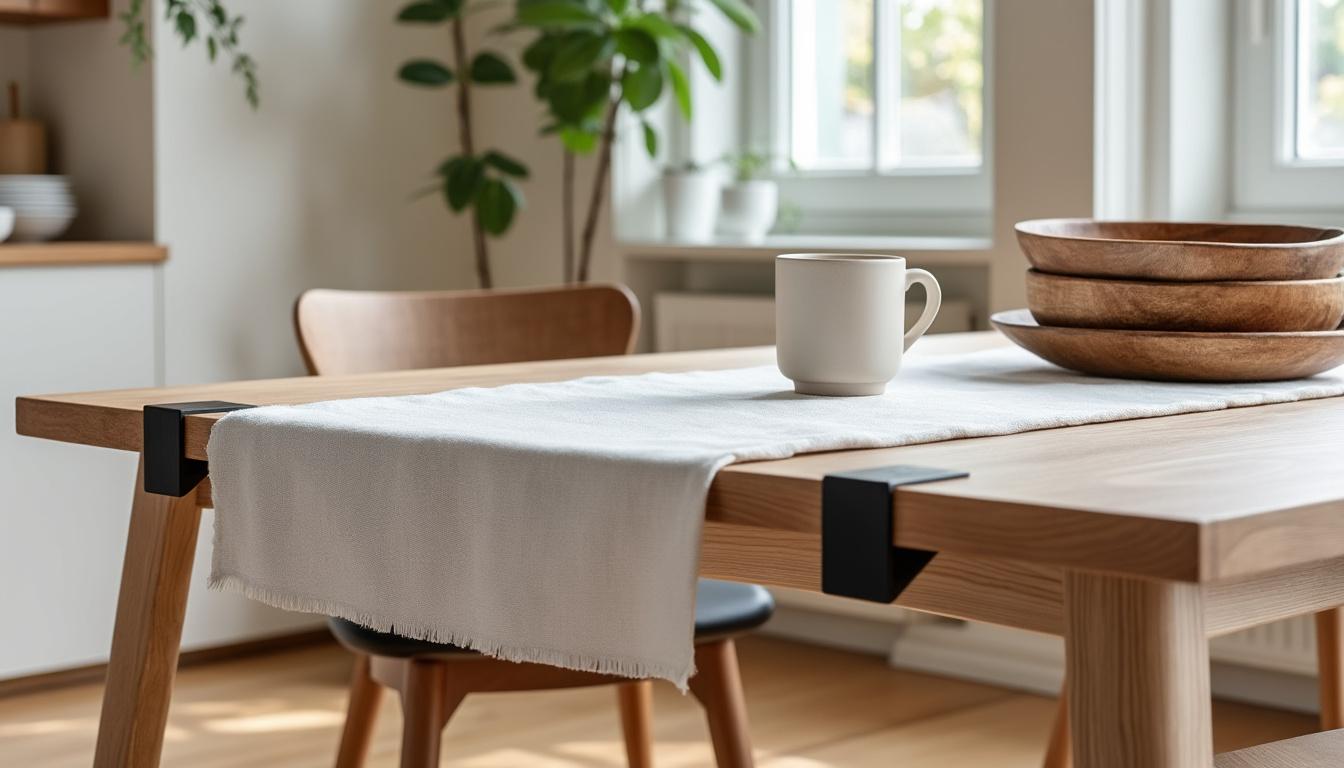 découvrez des astuces scandinaves simples et efficaces pour maintenir votre nappe parfaitement en place sur la table, alliant style et praticité.