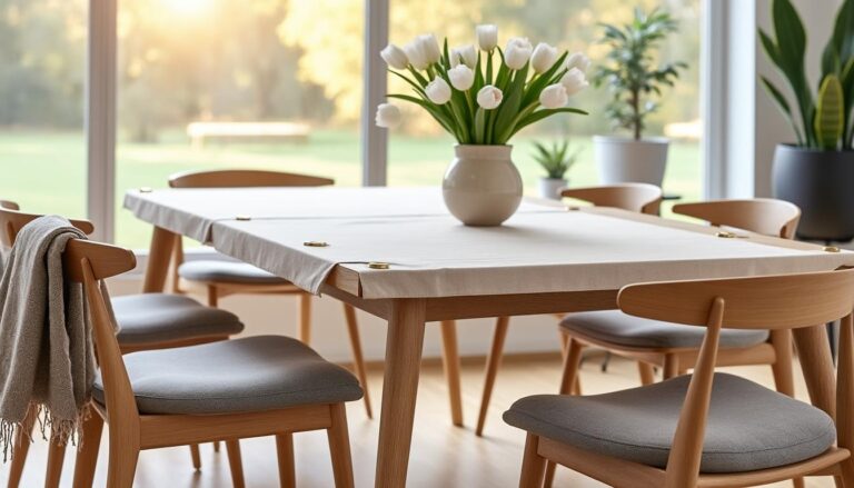 découvrez nos astuces scandinaves simples et efficaces pour maintenir votre nappe bien en place sur la table, même lors des repas animés.