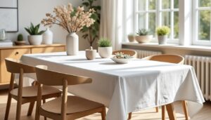 découvrez comment choisir la taille idéale de nappe pour une table de 180 cm au style scandinave, alliant élégance et fonctionnalité pour sublimer votre décoration.