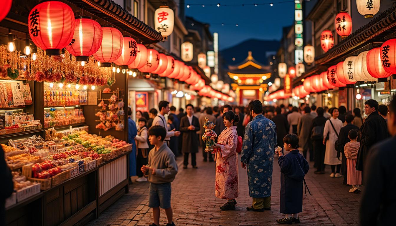 découvrez la célébration d'ebisu au japon, une tradition riche en festivités le 10 janvier, dédiée au dieu de la prospérité et de la chance.