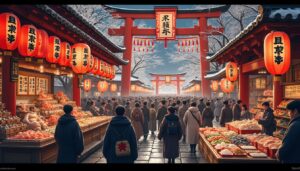 découvrez les traditions et festivités de la célébration d’ebisu au japon, le 10 janvier, une occasion unique pour honorer le dieu de la prospérité et du commerce.