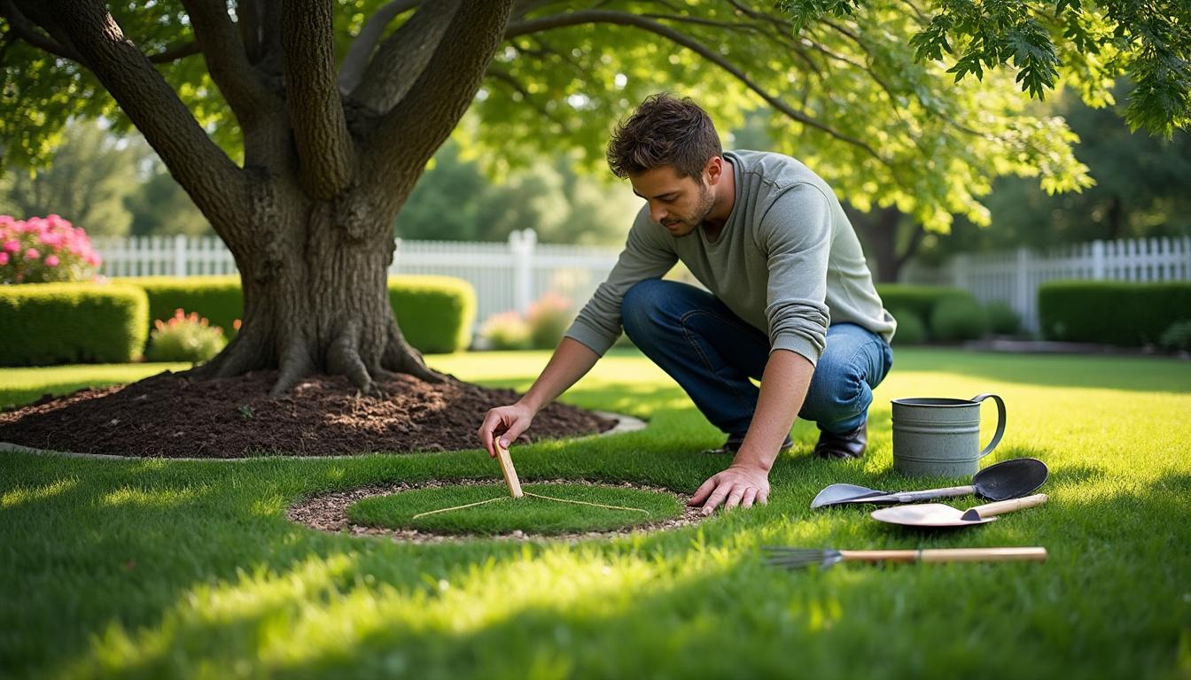 découvrez nos astuces simples et efficaces pour tracer un cercle parfait autour de votre arbre et embellir votre jardin avec précision.