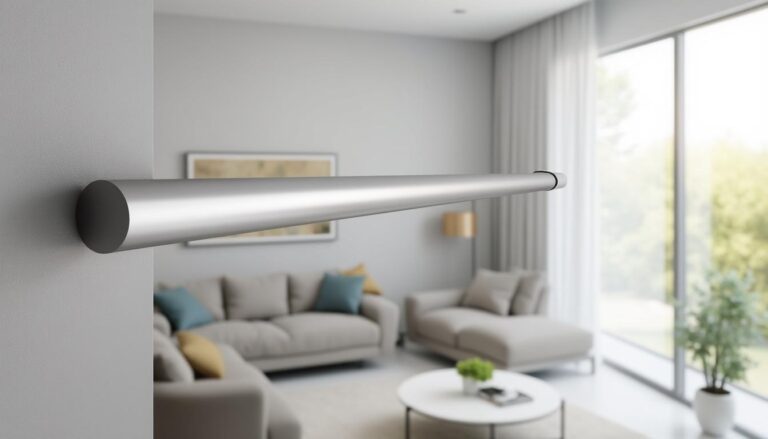 découvrez la tringle à rideau discrète en aluminium de 3 mètres decorail, pour un rail élégant et moderne, idéale pour sublimer votre intérieur avec finesse et robustesse.
