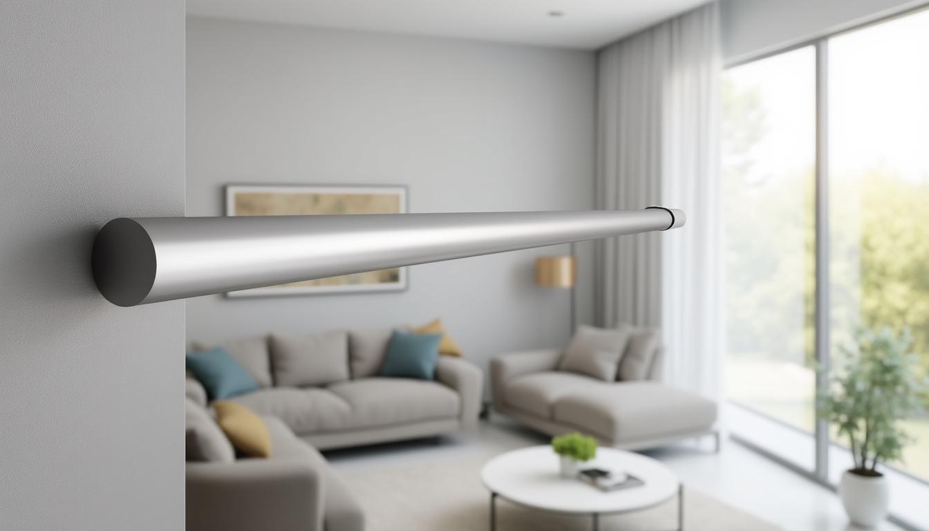 découvrez la tringle à rideau discrète en aluminium de 3 mètres decorail, pour un rail élégant et moderne, idéale pour sublimer votre intérieur avec finesse et robustesse.