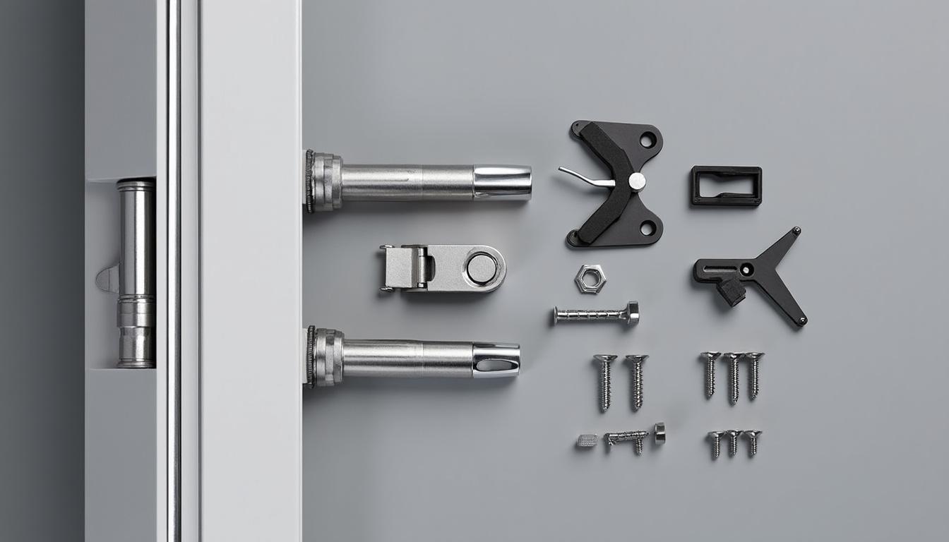 kit amortisseur en acier robuste modèle 1146, idéal pour portes de placard. assure une fermeture douce et silencieuse, facile à installer pour un confort optimal.