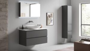 découvrez notre ensemble meuble vasque 70 cm avec vasque diego, miroir sorrento et colonne will, alliant élégance et fonctionnalité pour sublimer votre salle de bain.