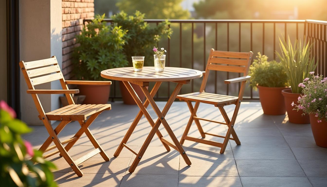 découvrez la table de jardin ronde pliante fun en teck 60x60 cm, parfaite pour 2 personnes. pratique et élégante, elle s'adapte à tous vos espaces extérieurs.