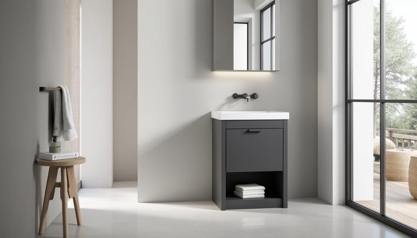 découvrez le meuble lave-mains atoll avec vasque blanche, alliant design élégant et fonctionnalité optimale pour sublimer votre salle de bain.
