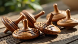 découvrez les toupies de combat en bois d'olivier, alliant tradition artisanale et plaisir du duel ludique. un jeu authentique et captivant pour petits et grands.