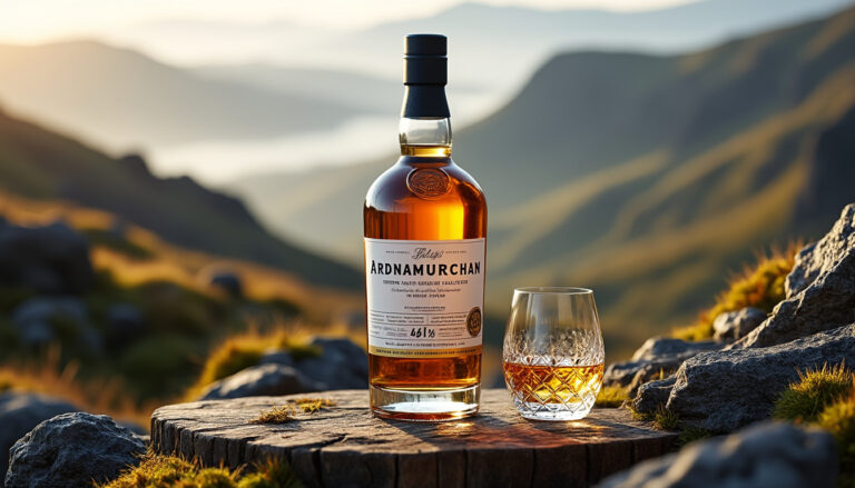 découvrez ardnamurchan single malt, un whisky écossais authentique à 46,8% d'alcool, offrant une expression pure et riche en saveurs uniques.