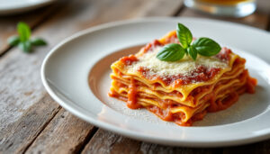 plat à lasagnes en porcelaine toulouse, parfait pour portions individuelles ou familiales, dimensions compactes 160 mm x 110 mm pour un service pratique et élégant.