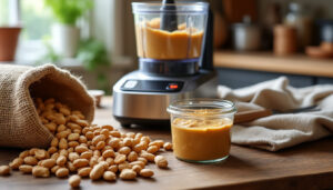 découvrez comment préparer facilement votre beurre de cacahuètes maison avec cette recette simple et délicieuse. un plaisir naturel et savoureux à partager !