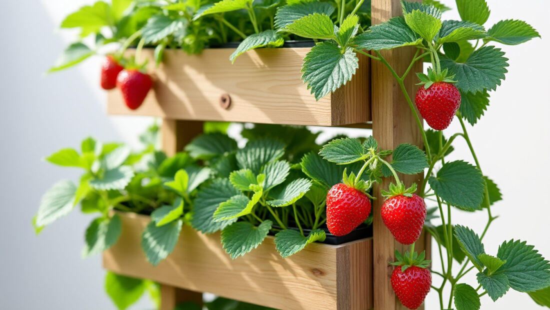 découvrez notre jardinière en escalier de 3 m spécialement conçue pour vos fraisiers. optimisez votre récolte en utilisant un espace compact de 0,75 x 0,65 m, idéal pour les petits jardins et balcons.