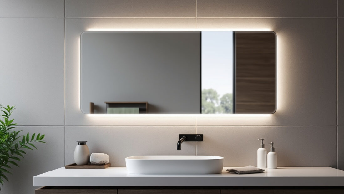 découvrez le miroir de salle de bain led anti-buée lb-126080b avec cadre noir élégant, alliant design moderne et fonctionnalité pour un confort optimal dans votre espace de bain.