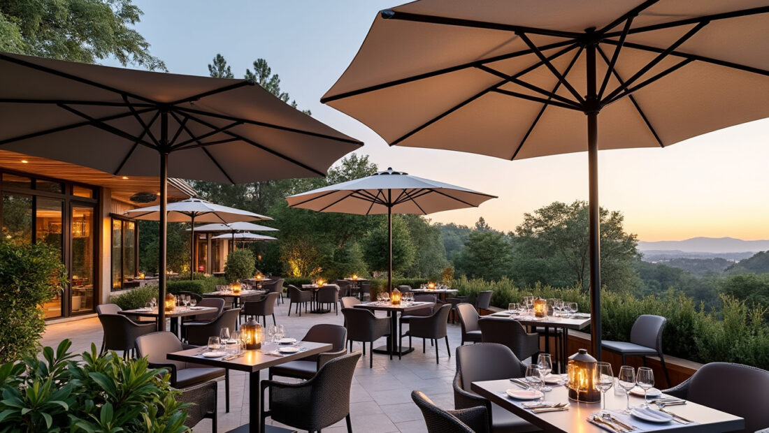 découvrez scolaro, expert en parasols de qualité pour terrasses, proposant des parasols géants adaptés aux restaurants et des designs élégants pour sublimer vos espaces extérieurs.
